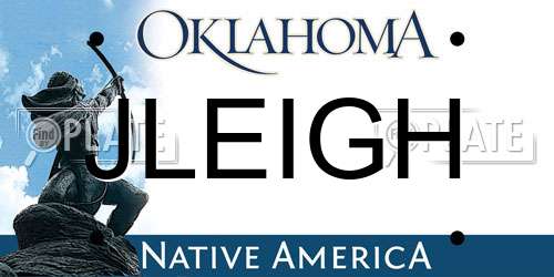 JLEIGH Oklahoma License Plate