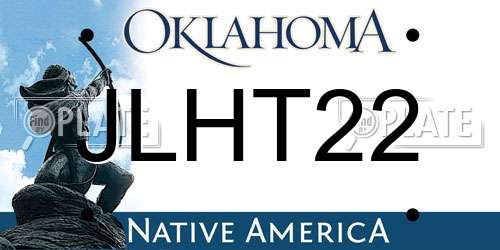 JLHT22 Oklahoma License Plate