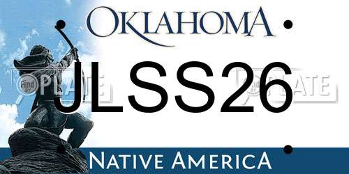 JLSS26 Oklahoma License Plate