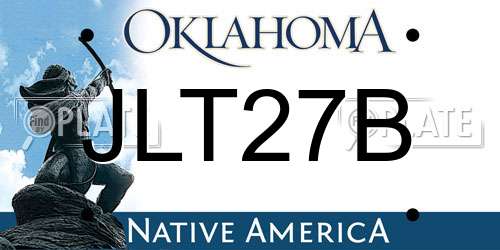 JLT27B Oklahoma License Plate