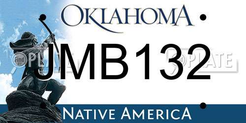 JMB132 Oklahoma License Plate