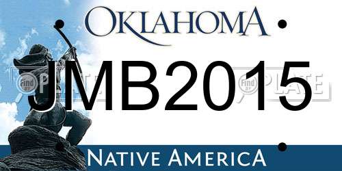 JMB2015 Oklahoma License Plate