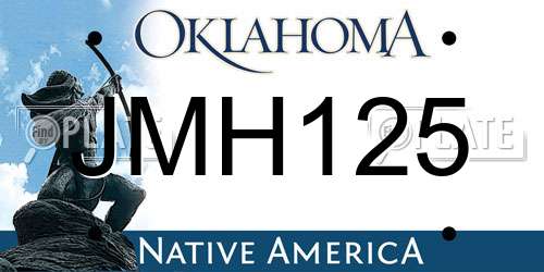 JMH125 Oklahoma License Plate
