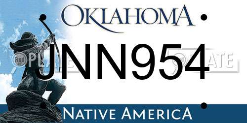 JNN954 Oklahoma License Plate