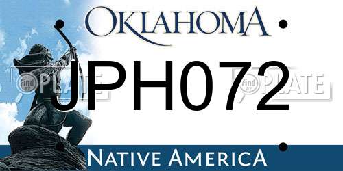 JPH072 Oklahoma License Plate