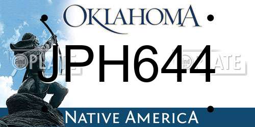 JPH644 Oklahoma License Plate