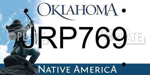 JRP769 Oklahoma License Plate