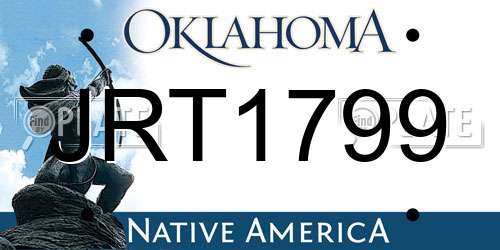 JRT1799 Oklahoma License Plate