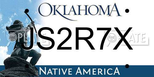 JS2R7X Oklahoma License Plate