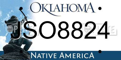 JSO8824 Oklahoma License Plate