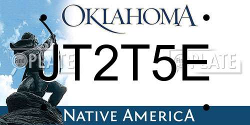 JT2T5E Oklahoma License Plate