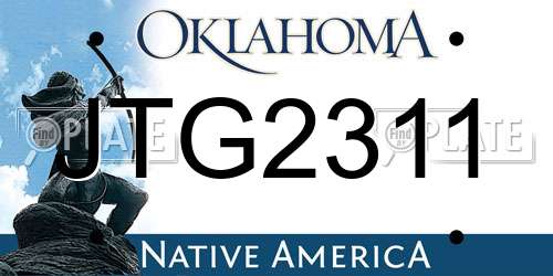 JTG2311 Oklahoma License Plate