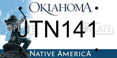 JTN141 Oklahoma License Plate