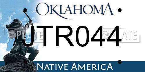 JTR044 Oklahoma License Plate