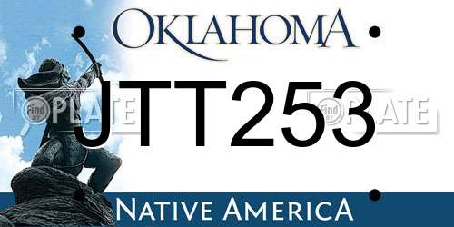 JTT253 Oklahoma License Plate