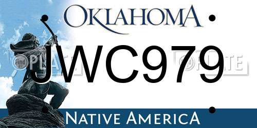 JWC979 Oklahoma License Plate
