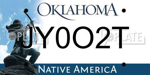 JY0O2T Oklahoma License Plate