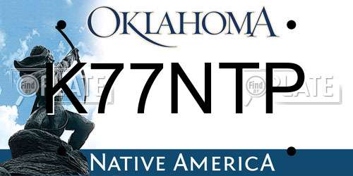 K77NTP Oklahoma License Plate