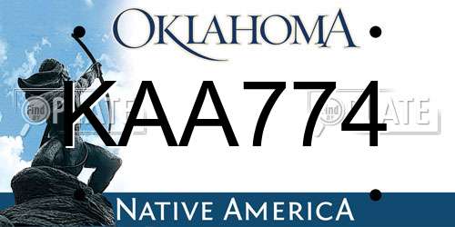 KAA774 Oklahoma License Plate