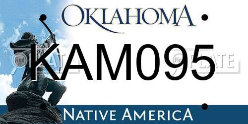 KAM095 Oklahoma License Plate