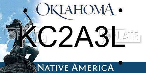 KC2A3L Oklahoma License Plate