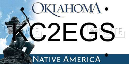 KC2EGS Oklahoma License Plate