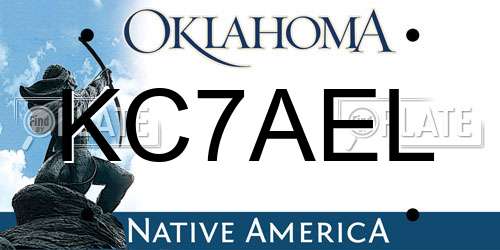 KC7AEL Oklahoma License Plate