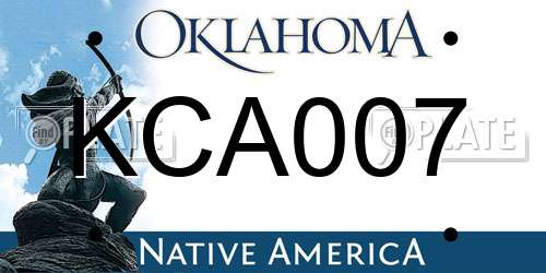 KCA007 Oklahoma License Plate