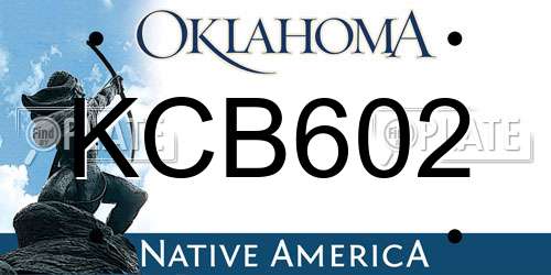 KCB602 Oklahoma License Plate