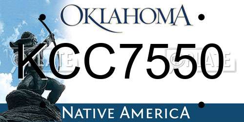 KCC7550 Oklahoma License Plate