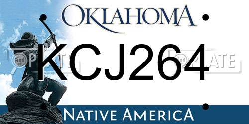KCJ264 Oklahoma License Plate