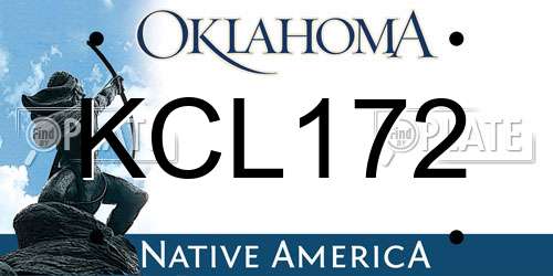 KCL172 Oklahoma License Plate