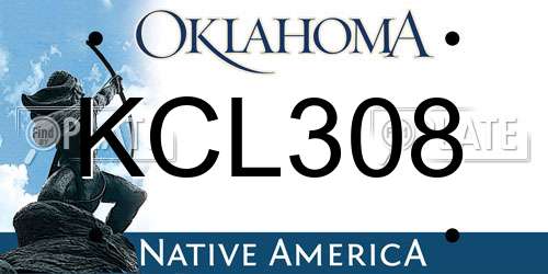 KCL308 Oklahoma License Plate