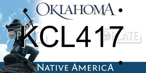 KCL417 Oklahoma License Plate