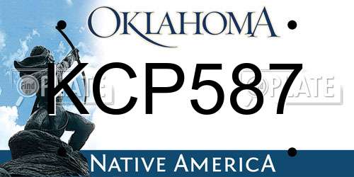 KCP587 Oklahoma License Plate