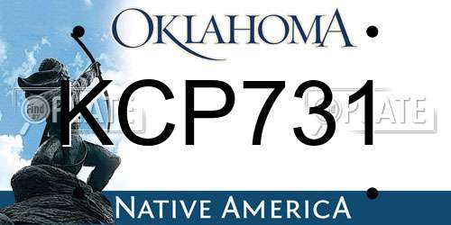 KCP731 Oklahoma License Plate