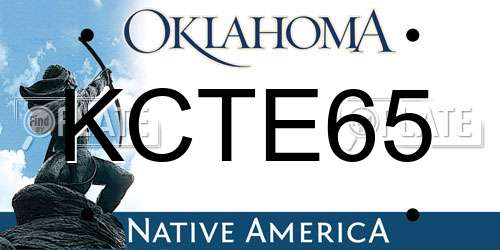 KCTE65 Oklahoma License Plate