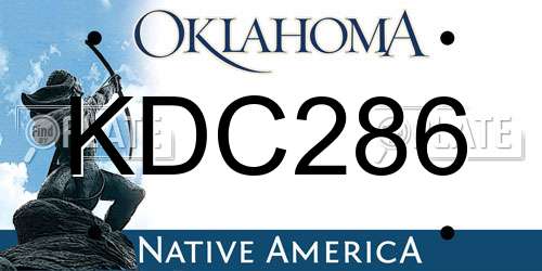 KDC286 Oklahoma License Plate