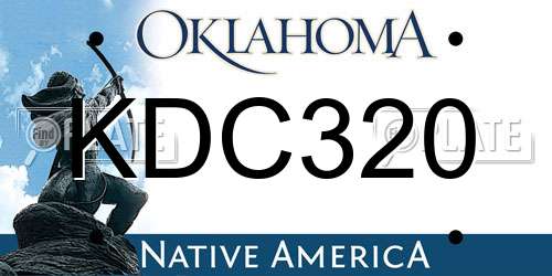 KDC320 Oklahoma License Plate