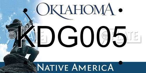 KDG005 Oklahoma License Plate