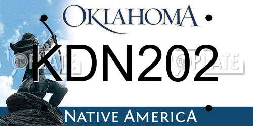 KDN202 Oklahoma License Plate