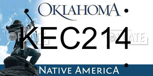 KEC214 Oklahoma License Plate