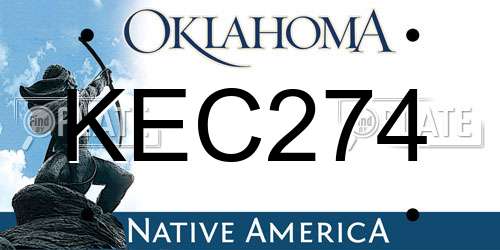KEC274 Oklahoma License Plate