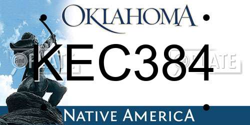 KEC384 Oklahoma License Plate