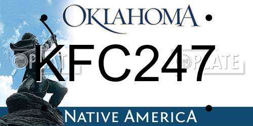 KFC247 Oklahoma License Plate