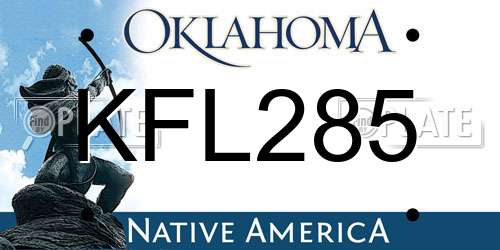 KFL285 Oklahoma License Plate