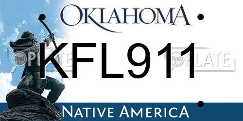 KFL911 Oklahoma License Plate