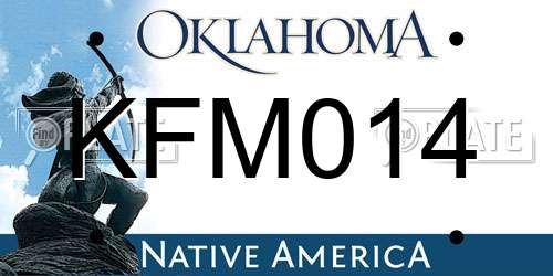 KFM014 Oklahoma License Plate