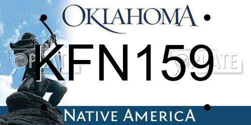 KFN159 Oklahoma License Plate