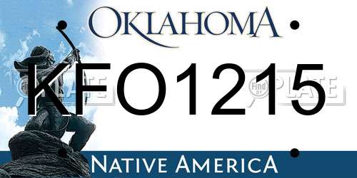 KFO1215 Oklahoma License Plate